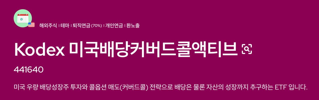 Kodex 미국배당커버드콜액티브