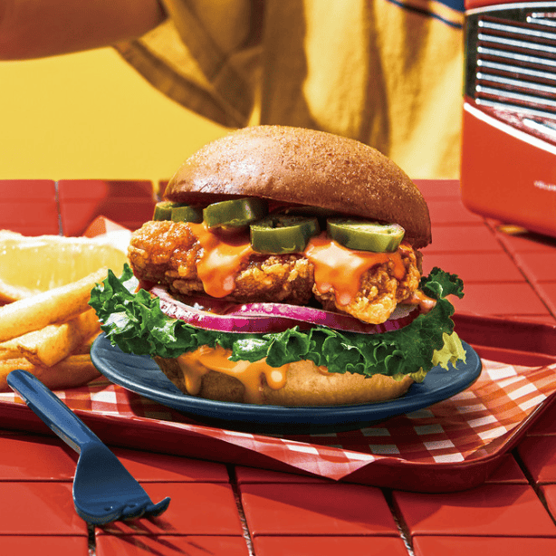 블리스버거 홈페이지에서 찾은 할라피뇨 치킨버거 사진