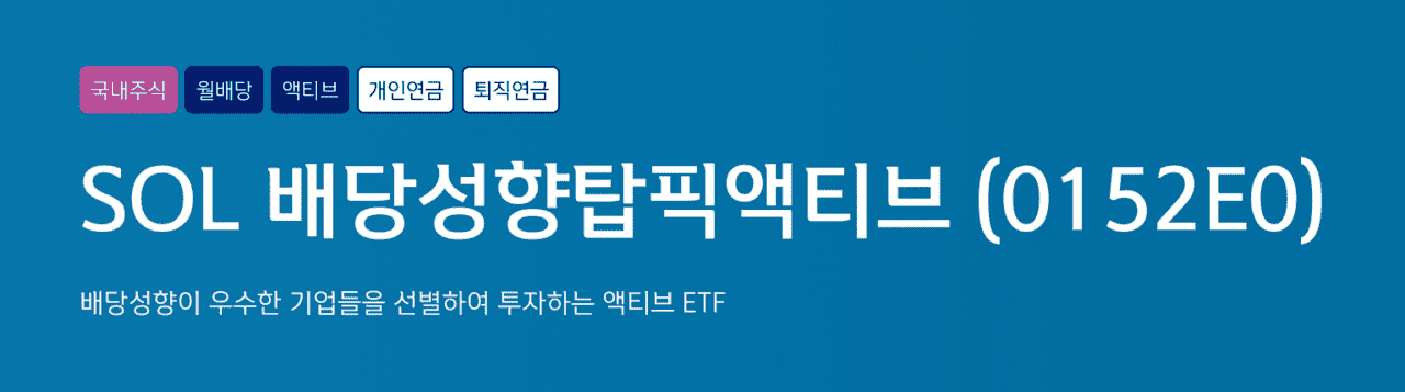 SOL 배당성향탑픽액티브 (SOL ETF)